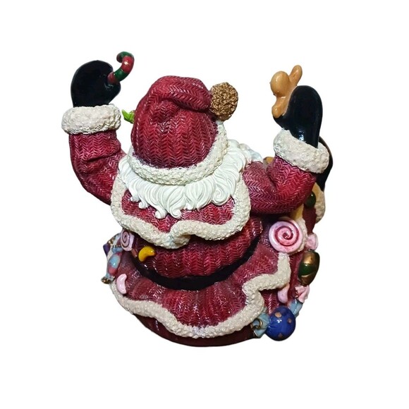 NEW Fitz & Floyd Music Box Santas Sweets Musical Christmas Jolly Old St Nicholas - Picture 3 of 4